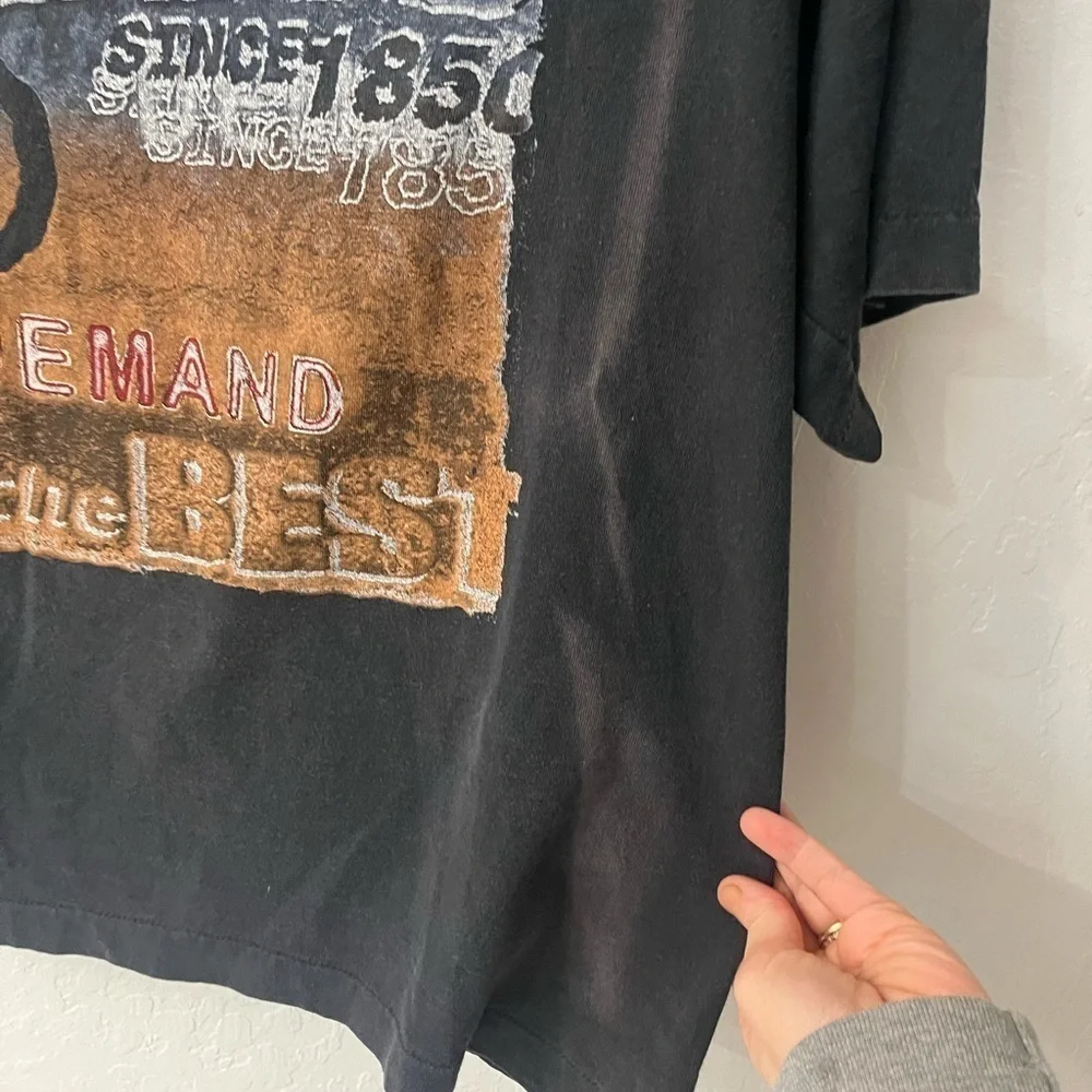 Vintage 90s Levi’s Medium Single Stitch Black Logo Graphic T-Shirt - Picture 5 of 11